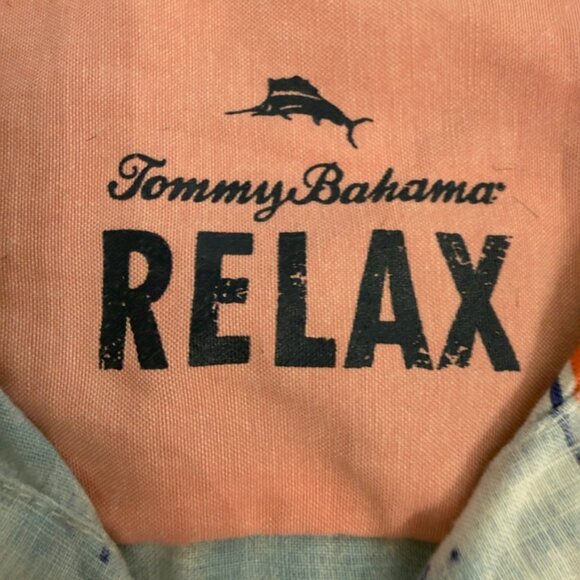 Tommy Bahama Relax Blue Watercolor Floral Linen Shirt – Size XL - Picture 6 of 14